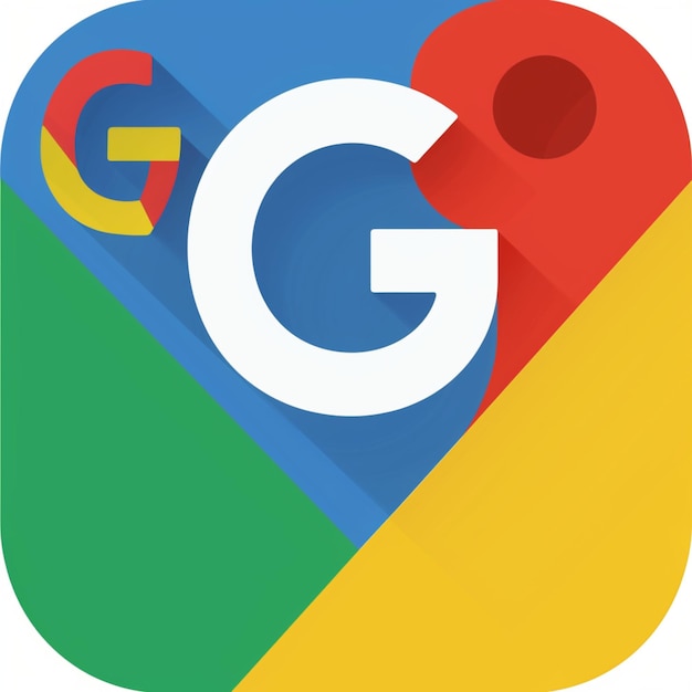 Вектор google play, google maps, логотип google drive. (логотип google drive, который используется в google play, также используется в google maps)