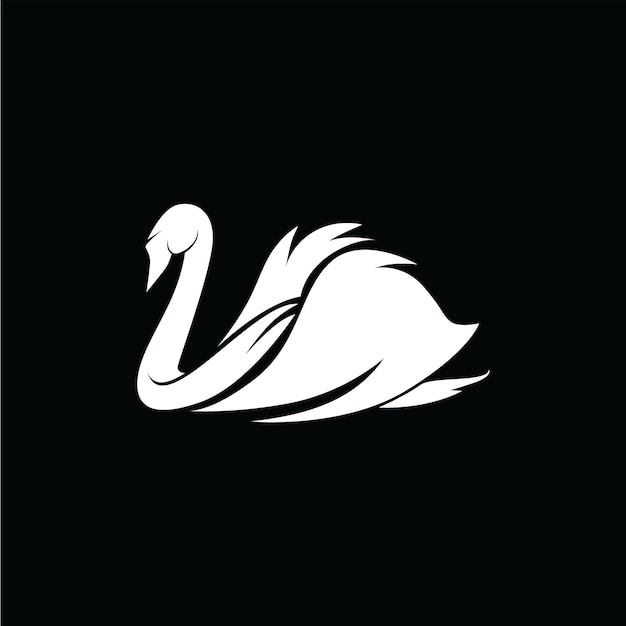 Goose bird logo template design vector