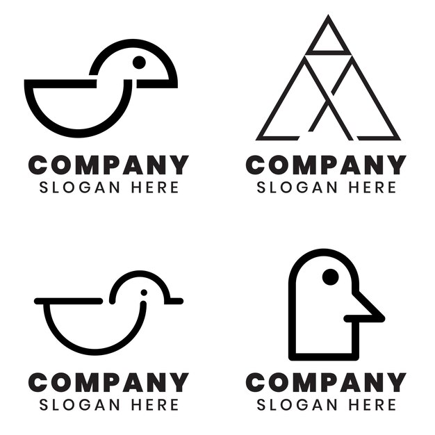 Vector the goose and duck logo design can be used for brands and businesses