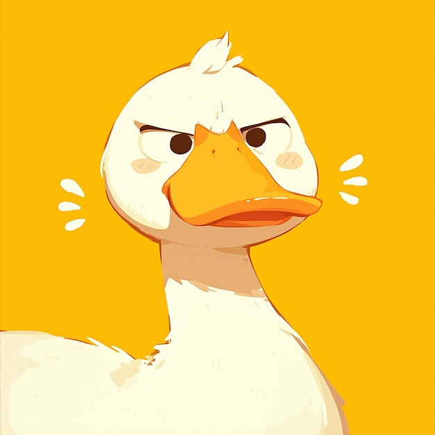 Vector a goose hairstylist cartoon style