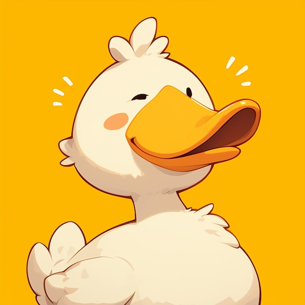 Vector a goose hairstylist cartoon style