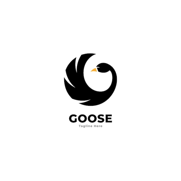 Vector goose logo art design vector template