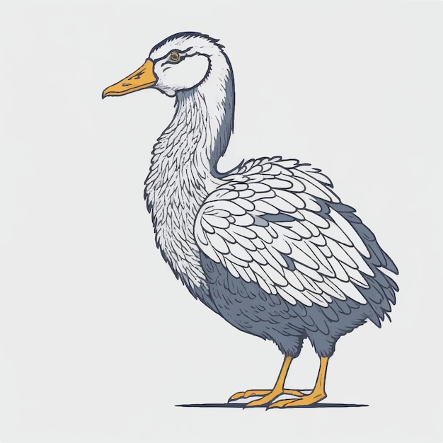 Vector goose vector illustration isolated on a white background