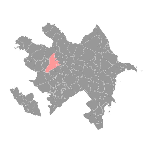 Goranboy district map administrative division of Azerbaijan