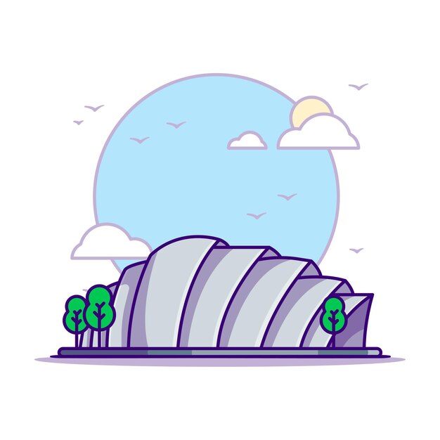 Gordeldier Glasgow Illustraties. Oriëntatiepunten Concept Wit Geïsoleerd. Platte cartoon stijl