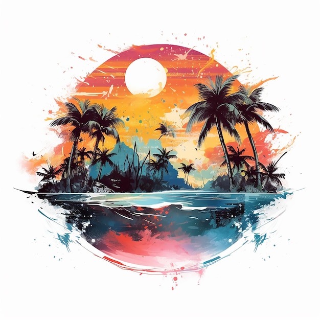 Gorgeous artistic graphic with a transparent background perfect for printing on a tshirt