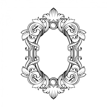 Premium Vector | Gorgeous baroque frame with blank space