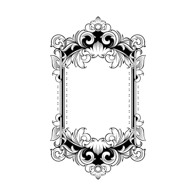 Gorgeous baroque frame with blank space