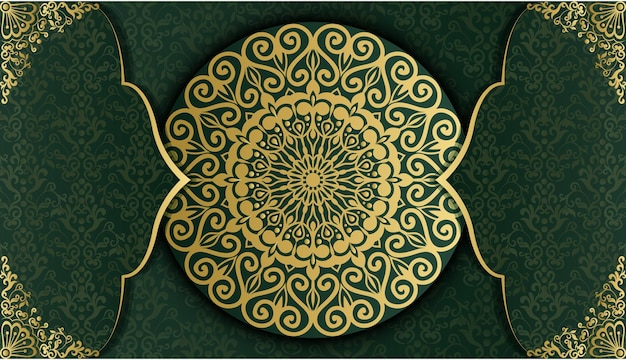 華やかで美しいアラベスク風の豪華な装飾グリーティングカード。