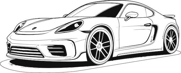 Gorgeous Black Sedan Vector Illustration with Meticulous Attention to Every Curve Vector Rendering o