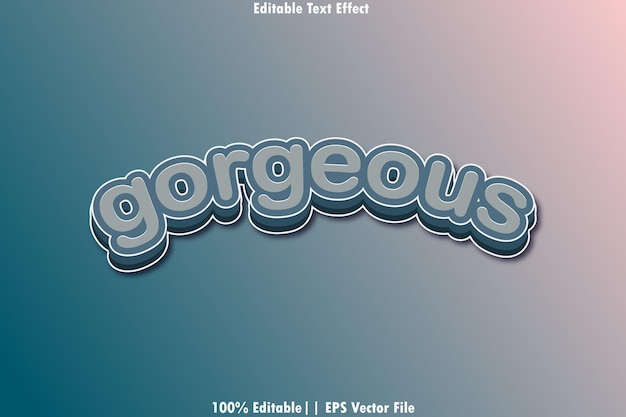 Gorgeous editable text effect emboss style