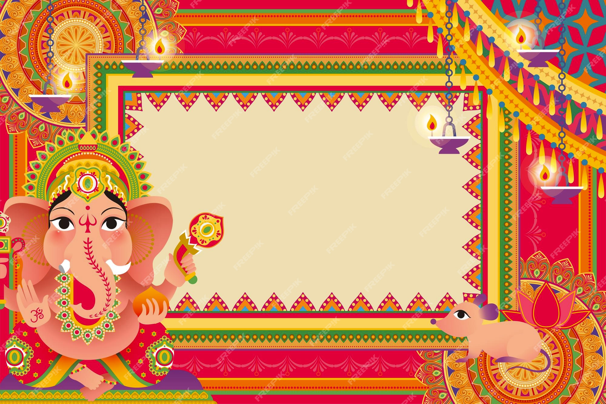 Premium Vector | Gorgeous ganesh chaturthi festival background design with hindu  god ganesha