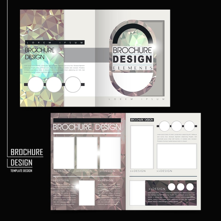 Vector gorgeous halffold brochure design