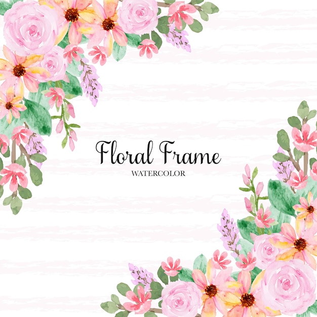 gorgeous yellow pink roses frame