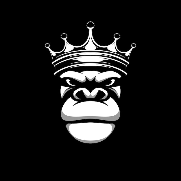 Gorilla Black and White Mascot Design