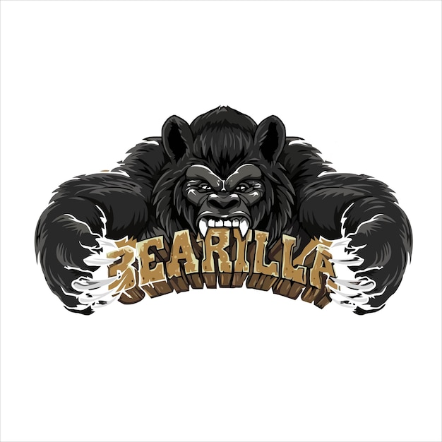 gorilla cartoon ontwerp vectorillustratie