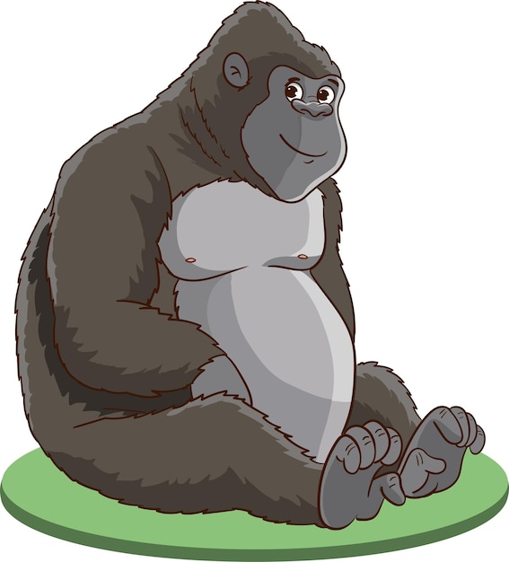 Vector gorilla cartoon vector