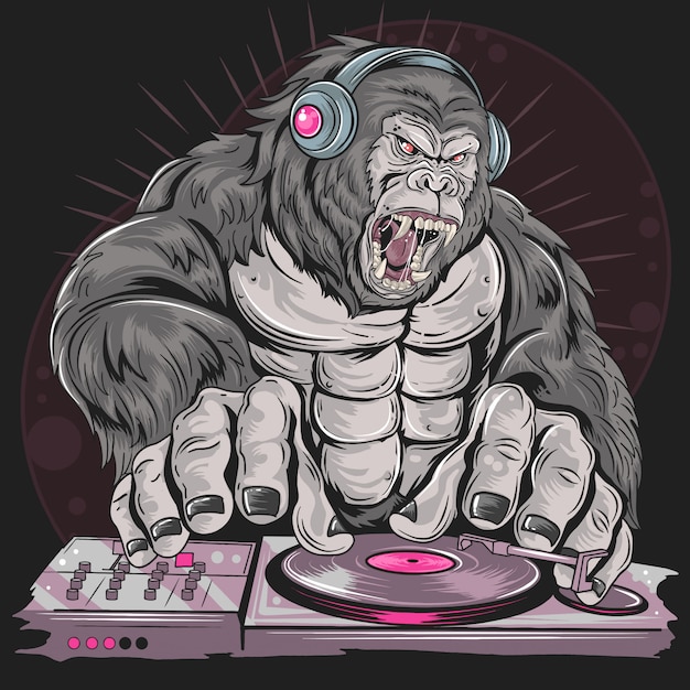 Gorilla dj-muziekpartij