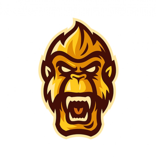 горилла киберспорт логотип талисман векторная иллюстрация