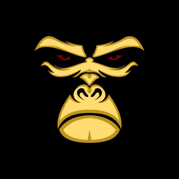 Gorilla face illustration