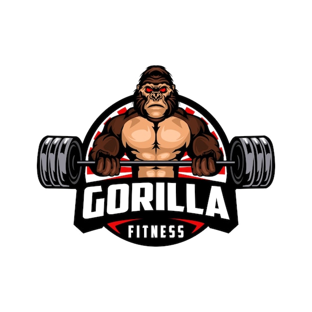 Gorilla fitness logo template