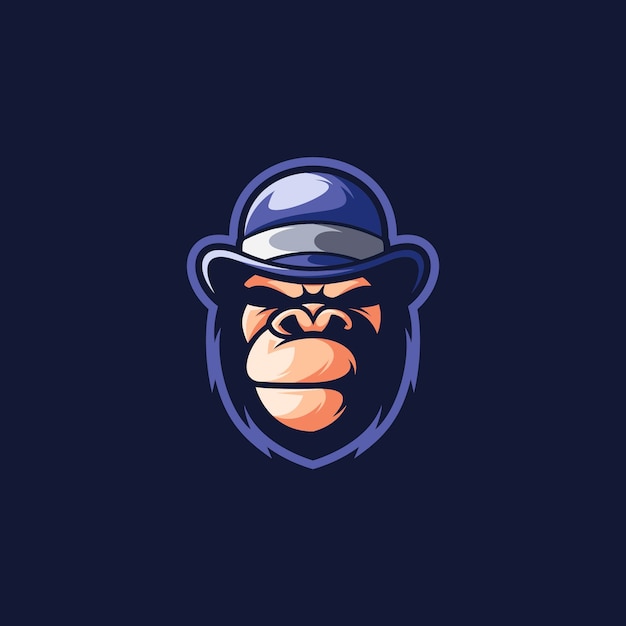 Gorilla hat illustration design.