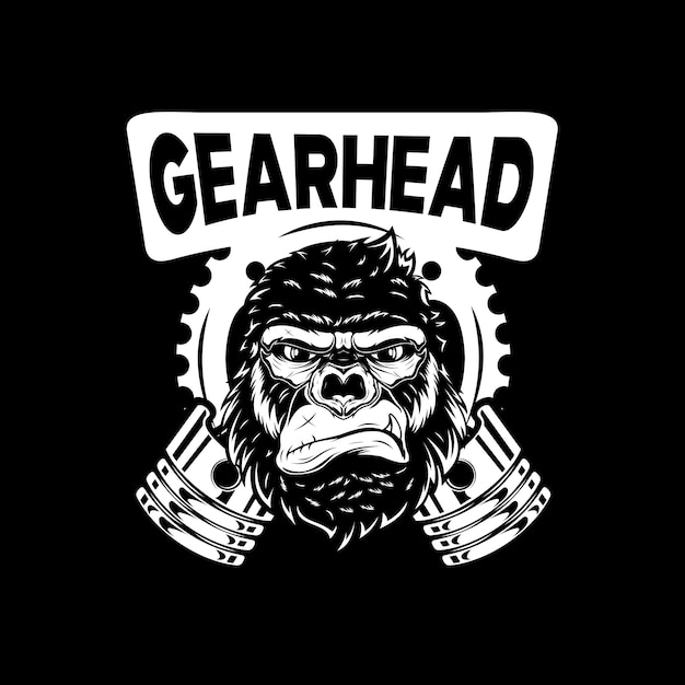 Gorilla head illustration