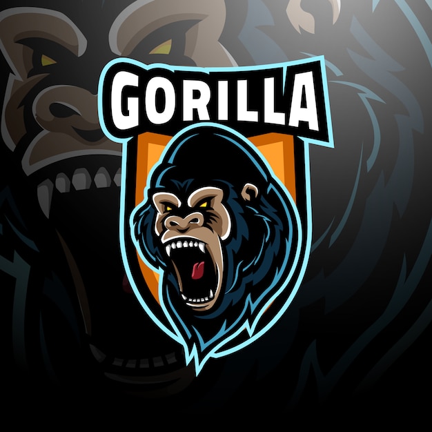 Gorilla head logo esport