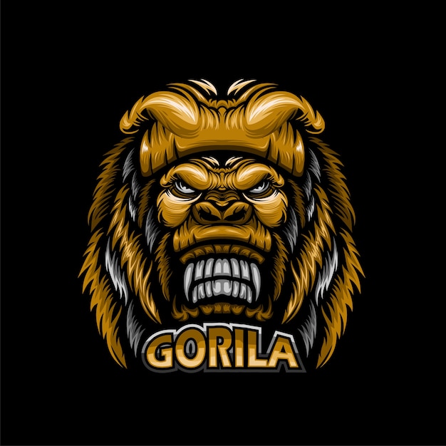 Mascotte testa di gorilla esport