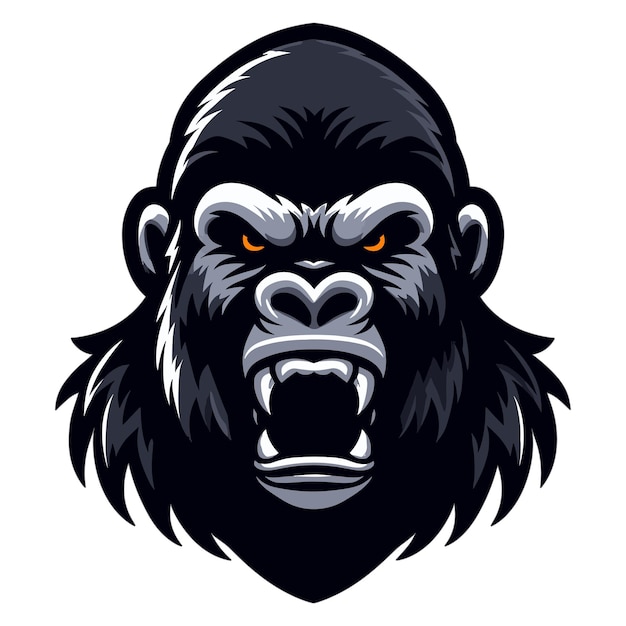 Vector gorilla head mascot vector