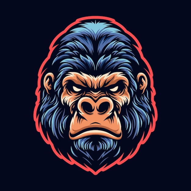 Vector gorilla head mascot