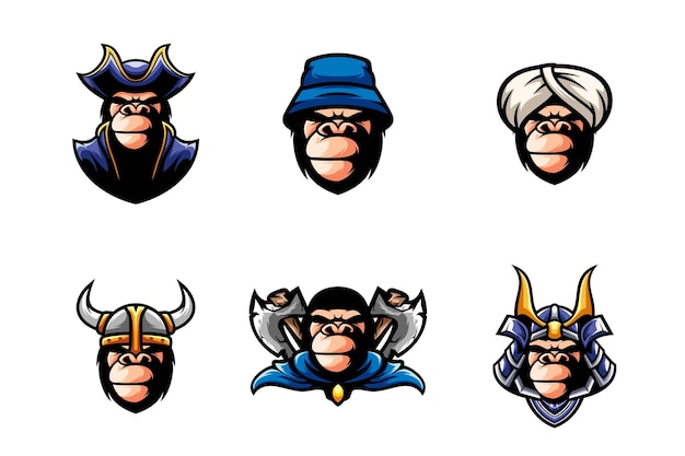 Gorilla head set  design