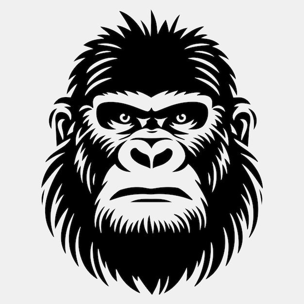 gorilla head vector illustration gorilla vintage logo