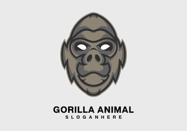 gorilla hoofd logo abstract monogram vector sjabloon