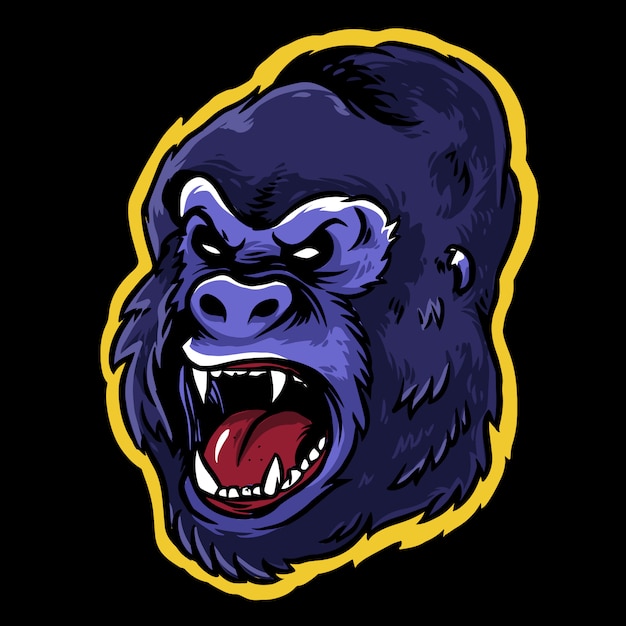 gorilla hoofd mascotte
