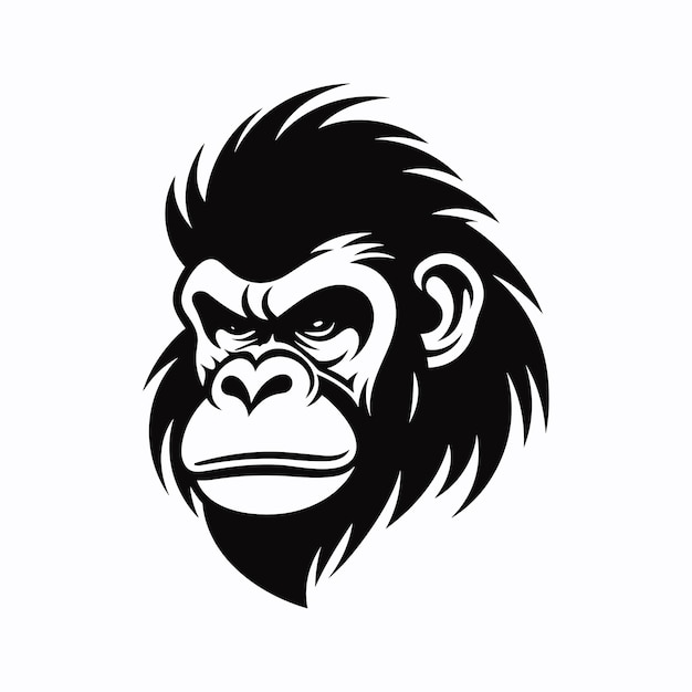 Gorilla icon vector logo a