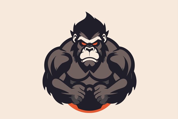 Vector gorilla illustration mascot logo