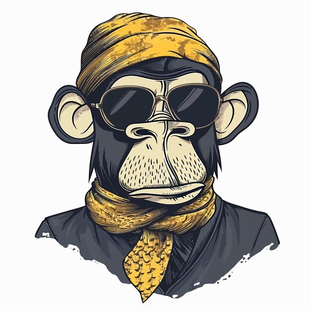 Vector gorilla illustration mascot