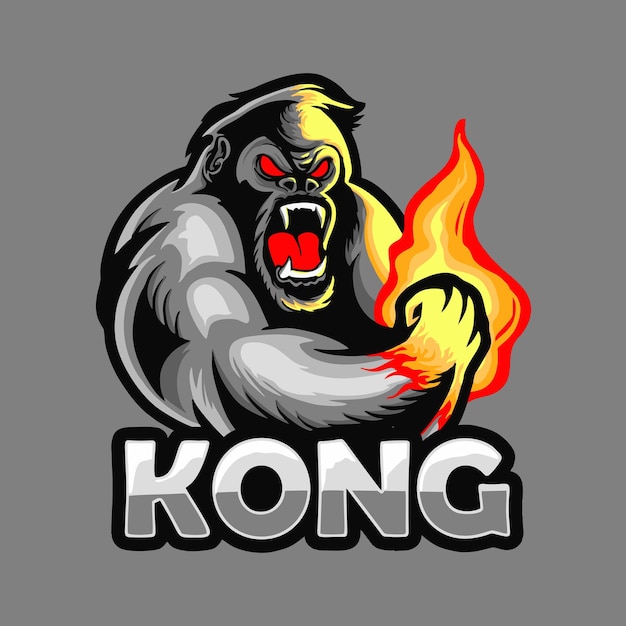 Gorilla Kong character Vector Illustration tshirt design