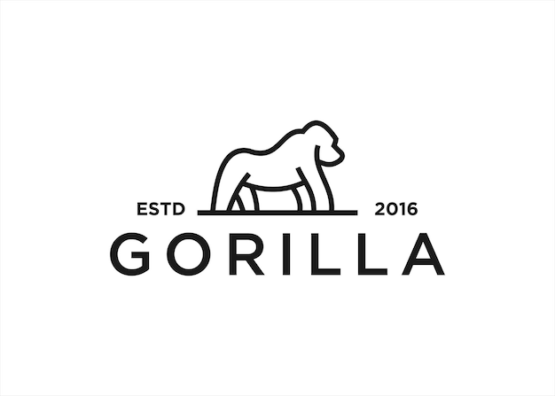 gorilla logo design vector illustration