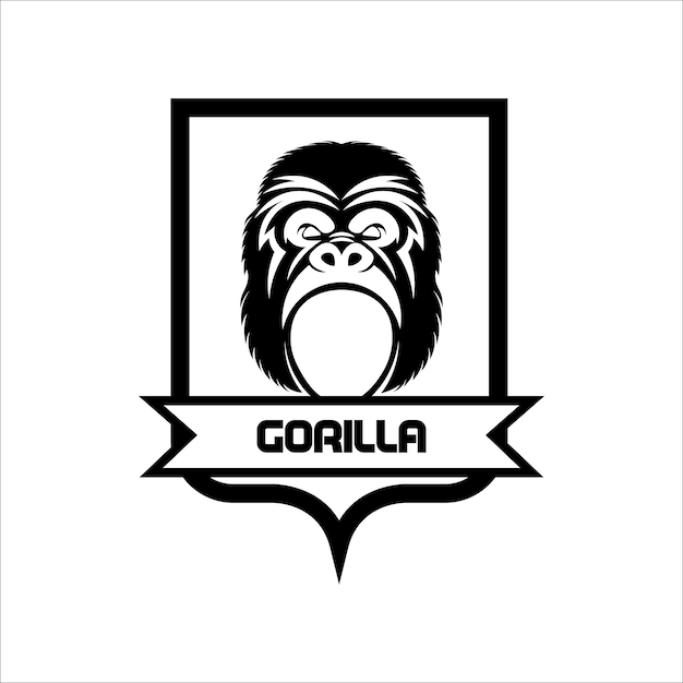 Disegno vettoriale dell'illustrazione del logo gorilla