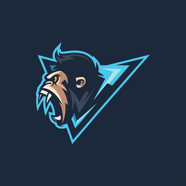 Gorilla-logo-ontwerp met vector