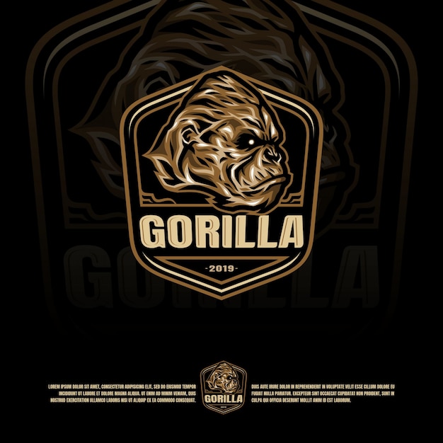 Gorilla logo sjabloon