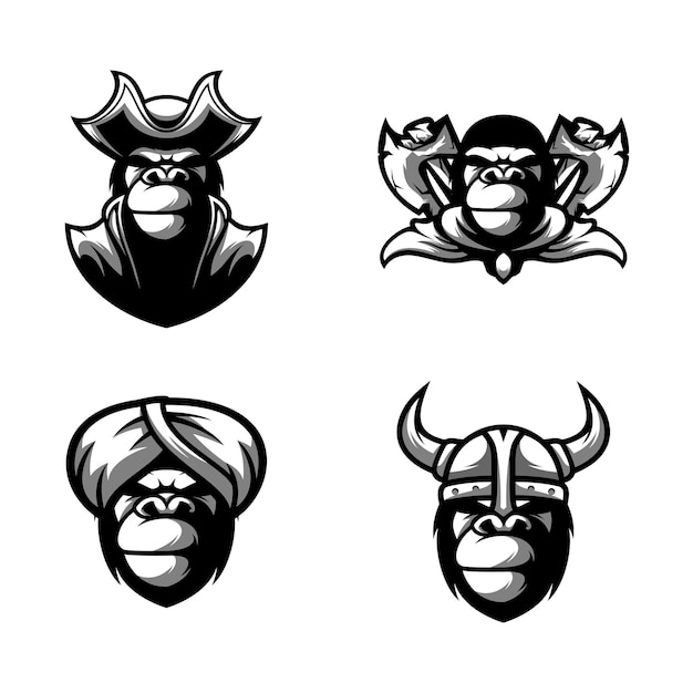 Gorilla Mascot Design Vector