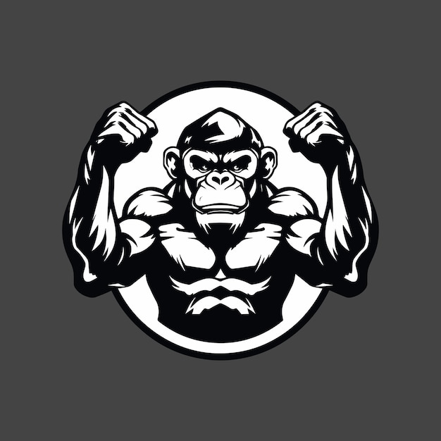 Vector gorilla mascot logo design vector illustratie 3.