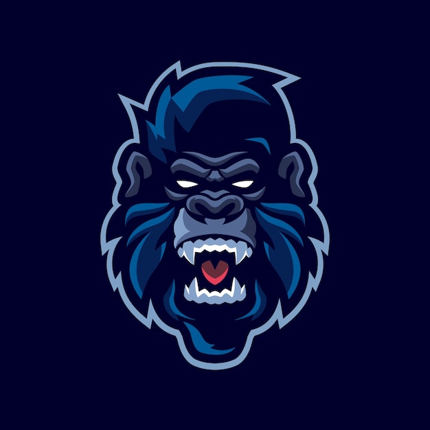 Logo della mascotte di gorilla