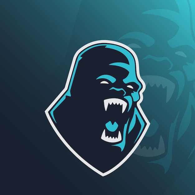 Logo mascotte gorilla