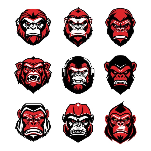 Gorilla mascot logos