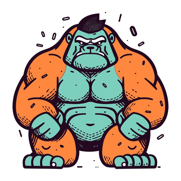 Vector gorilla mascot vector illustration of a gorilla cartoon style