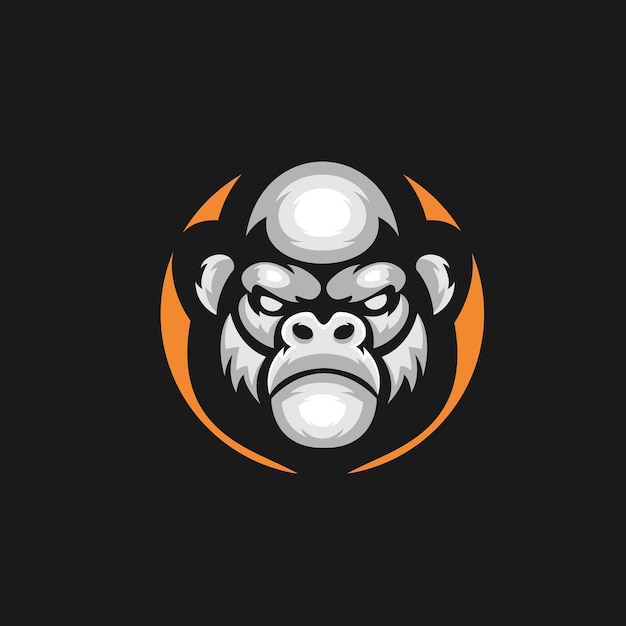 Vector gorilla mascotte logo ontwerp